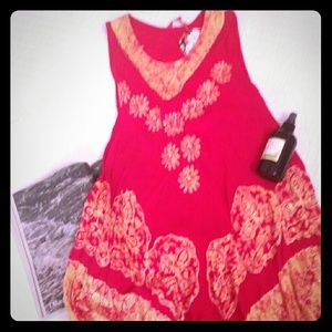 V-neck short front long back dress